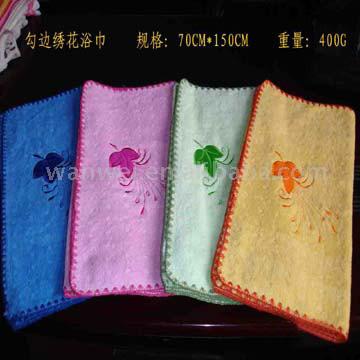  Bath Towel with Embroidery