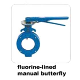  Fluorine-Lined Manual Butterfly Valve (Fluorine-Lined Manuel vanne papillon)