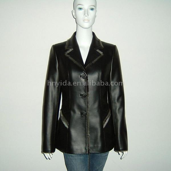  Leather Coat for Female (Кожа пальто женские)