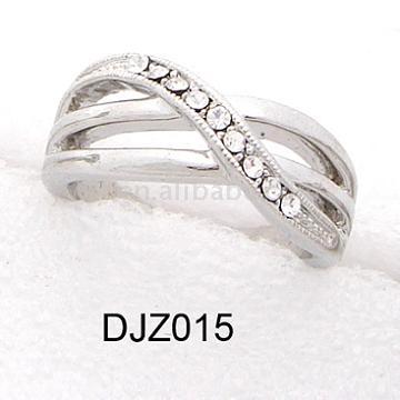  Alloy + CZ Stone Ring (Сплав + CZ каменного кольца)