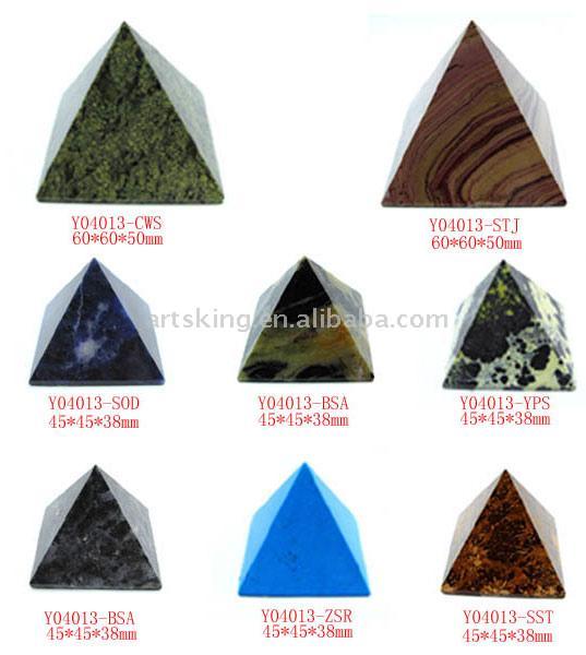  Semi-Precious Stone Pyramids (Pierre semi-précieuse Pyramides)