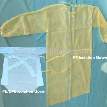  PP/PE/CPE Isolation Gown (PP / PE / CPE Isolation Gown)