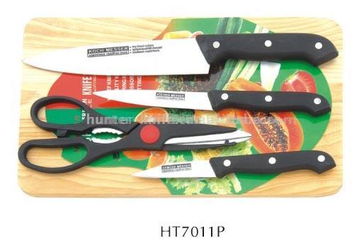  Knife Set-4pcs with Cutting Board (Messer-Set 4tlg mit Schneidbrett)