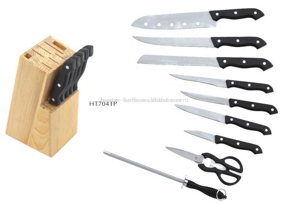  Knife Set-15pc with Wooden Block (Knife Set-15pc en bois Block)