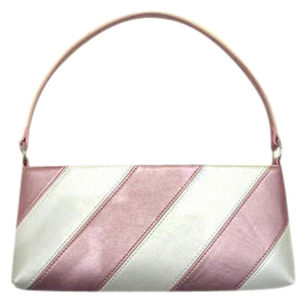  Pink/White-Colored Evening Bag