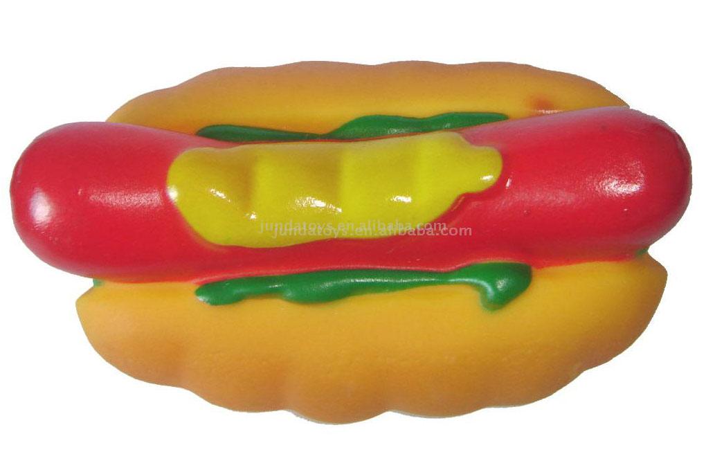  Vinyl Hamburger Pet Toy