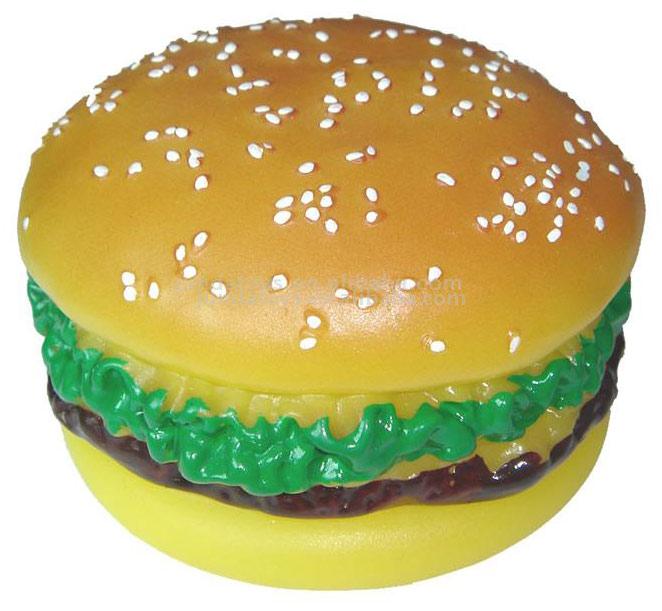 Vinyl Hamburger Pet Toy (Винил Гамбургер питомец)