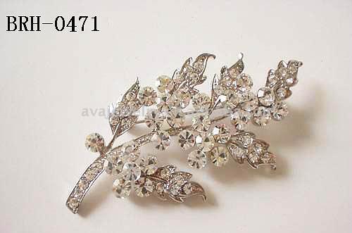  Alloy Branch Shaped Stones Brooch (Alloy Direction pierres en forme de broche)