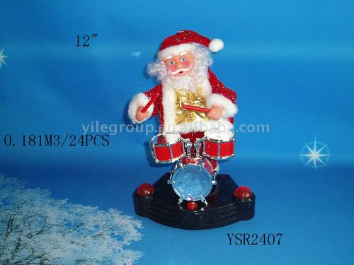  12 Inch Playing Drum Santa (12 Inch Playing Drum Santa)