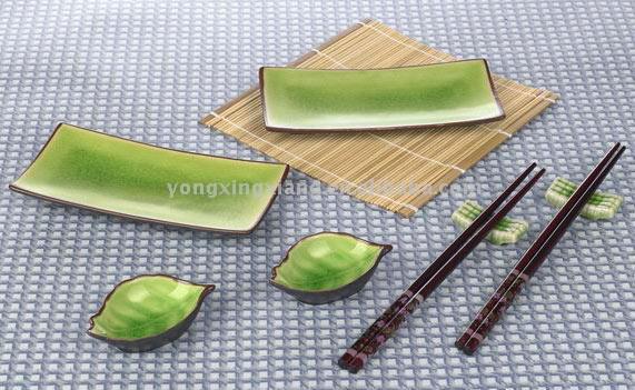  Under-Glazed Sushi Dish for 9 (Заместитель глазированное Блюдо для суши 9)