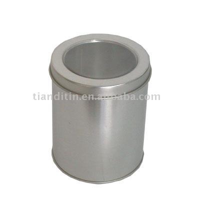  Round Tin, Printed Box, Coffee Container, Tea Can