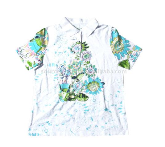  Ladies` Knitted Polo Shirt ( Ladies` Knitted Polo Shirt)