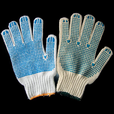  Knitting Working Gloves with PVC Dots