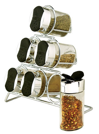  Glass Spice Jar Set