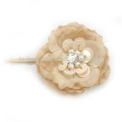  Floral Bobby Pin with Pearls (Цветочные Шпилька с жемчугами)
