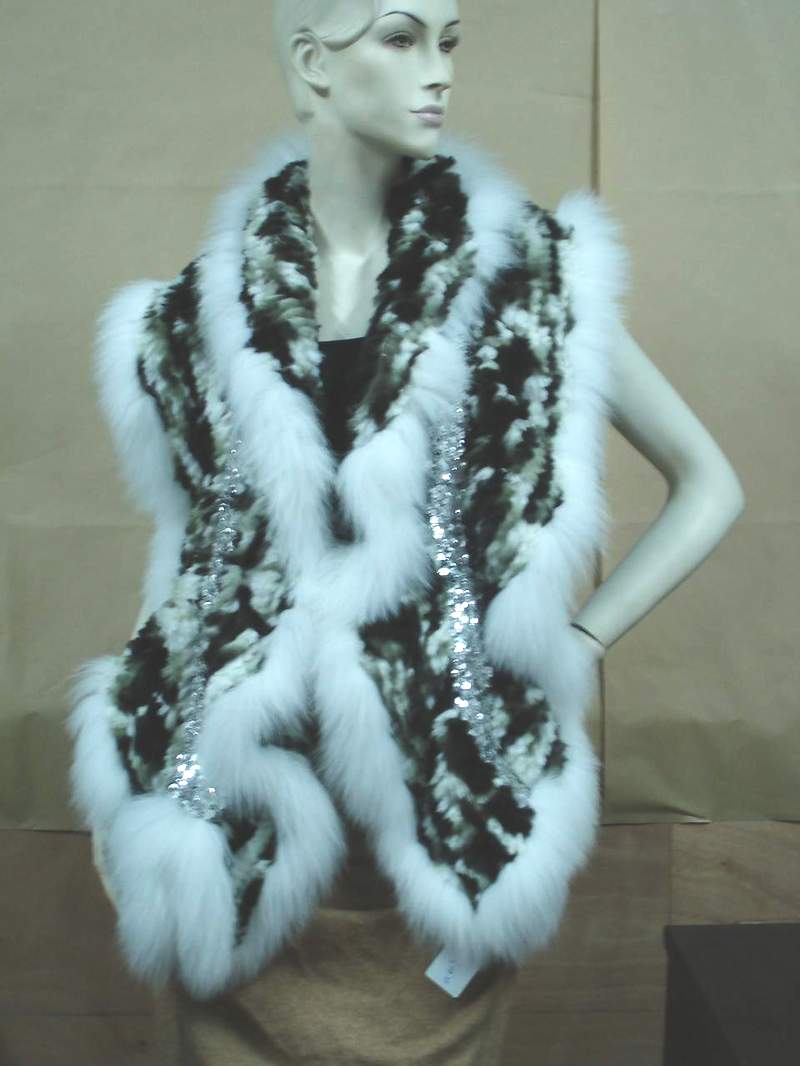  Colorful Fur Shawl (Красочный меховые шали)