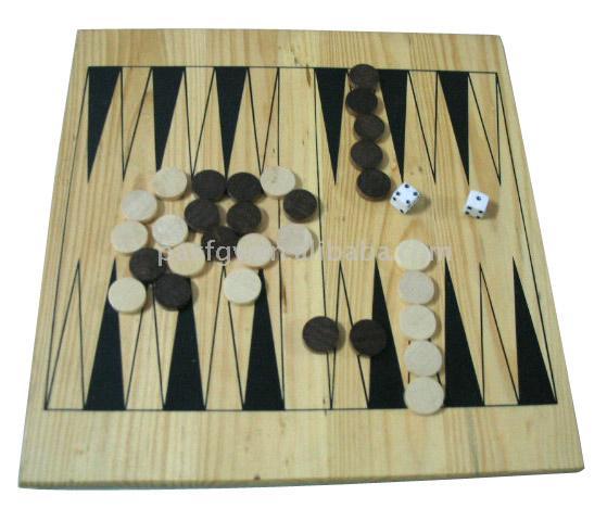  Wooden Backgammon Board (Holz-Backgammon)