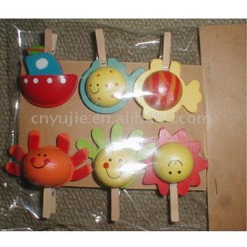  Wooden Craft Clips (Créations en bois Clips)