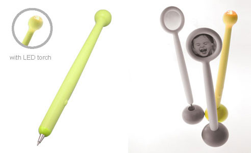  Silicone Ballpoint Pen with LED Flashlight (Silicone Stylo à bille avec LED Flashlight)