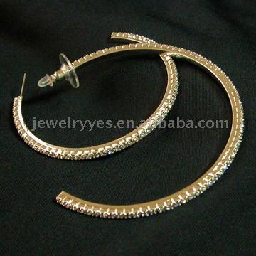  Fashion Clear Rhinestone Earring (Mode Frei Strass Ohrring)