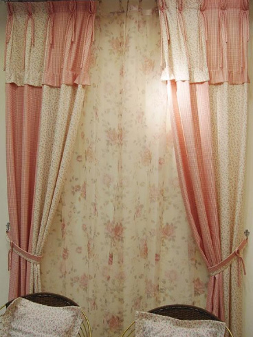  Embroidered Linen Window Curtain ( Embroidered Linen Window Curtain)