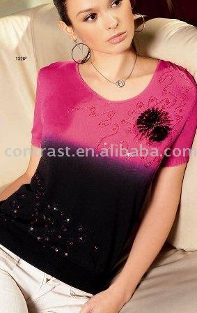  Women`s Short Sleeve Sweater