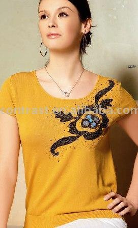  Women`s Short Sleeve Sweater