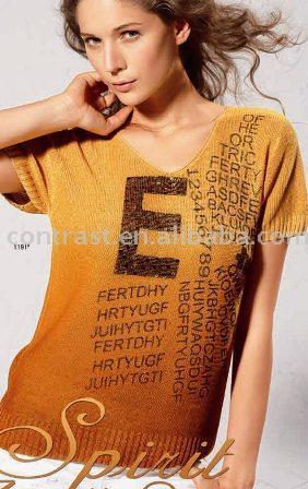  Women`s Short Sleeve Sweater