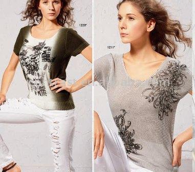  Women`s Short Sleeve Sweater (Women`s Short рукава свитера)