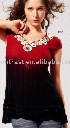 Women`s Short Sleeve Sweater