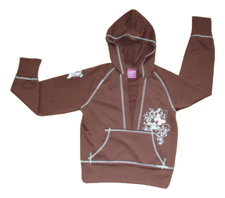  Girls` Hooded Long Sleeve Top