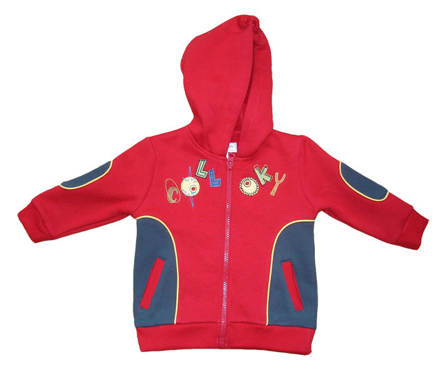  Girls` Hooded Zip Top