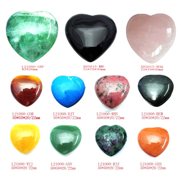  Semi-Precious Stone Fashion Heart