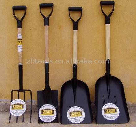  Wooden Handle Shovel and Fork (Pelle à manche de bois et de la fourche)