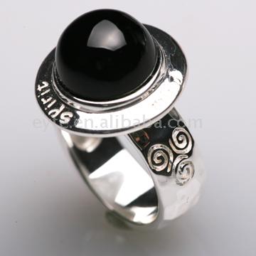  Silver Ring Set with Onyx (Серебряное кольцо с Onyx)