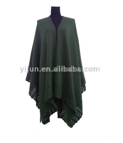  Knitted Shawl with Jacquard Edge ( Knitted Shawl with Jacquard Edge)