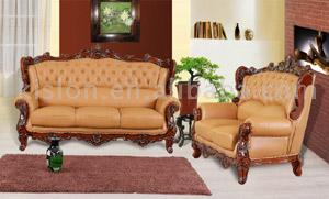  Genuine Leather Sofa, Imperial Crown (Echtes Leder Sofa, Imperial Crown)