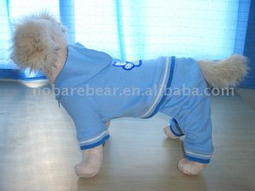  Blue Hooded Dog Coat with Rhinestones ( Blue Hooded Dog Coat with Rhinestones)