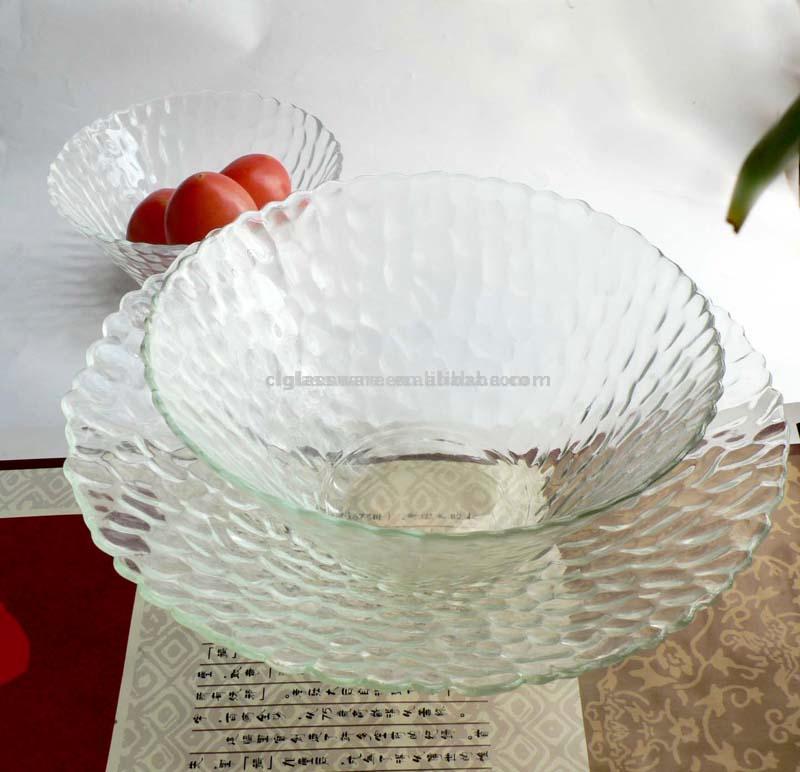  Glass Plate & Bowl (Стекло Plate & Чаша)