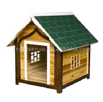  Wooden Dog House (Holz Hundehütte)
