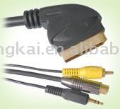  SCART Plug to 2xRCA + S-VHS Plug (SCART штекер к 2xRCA + S-VHS Plug)