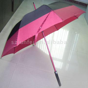  27 Inch Auto Open Stick Umbrella With Aluminum Shaft & FRP Ribs ()