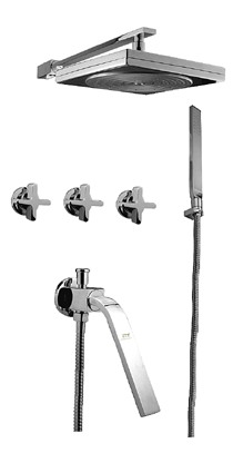  Three Lever Bathtub Mixer (Drei Wannenarmatur)