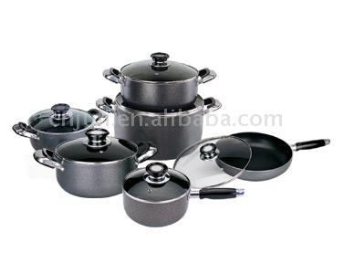  12pcs Aluminium Cookware Set (Batterie de cuisine en aluminium 12pcs)
