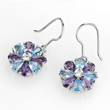  18K Gemstone Earrings ( 18K Gemstone Earrings)