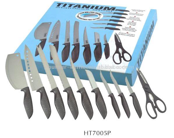  Knife Set-14pc with Non-Stick Surface