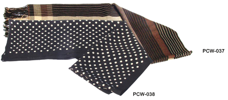  Fine Wool Mixed Nylon Scarf ()