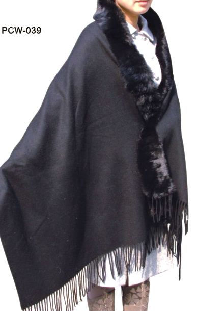  Wool Mixed Nylon Shawl