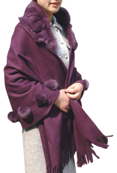  Wool Mixed Nylon Shawl