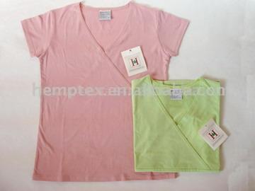  Soybean/Organic Cotton/Spandex V Collar T-Shirt ( Soybean/Organic Cotton/Spandex V Collar T-Shirt)